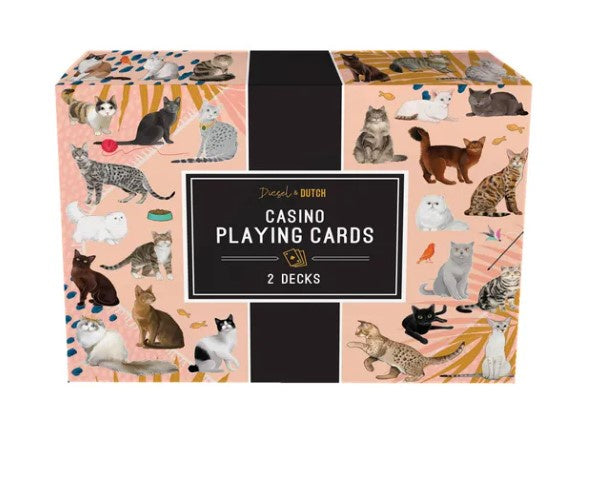 Casino Playing Cards Top Curious Cats 2 Decks