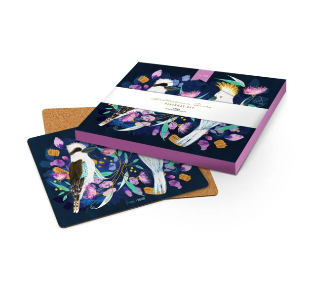 Australiana Birds Placemats Set/4