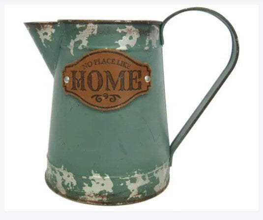 Watering Can Blue Tin Antique Style