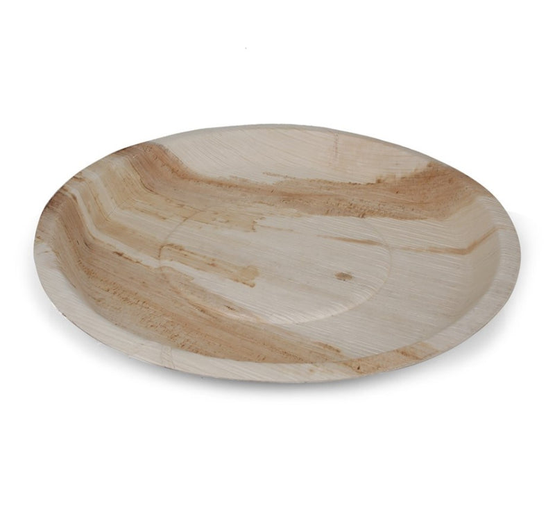 Palm Leaf Round Platter 10pc/pk - 30cm