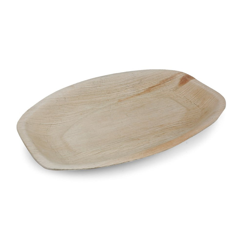 Palm Leaf Oval Platter Small 10pc/pk - 30x19cm