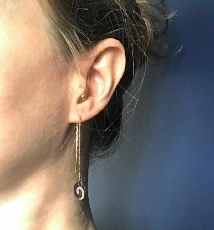 Koru Earrings Set, S/Steel Studs, Tribal Earth