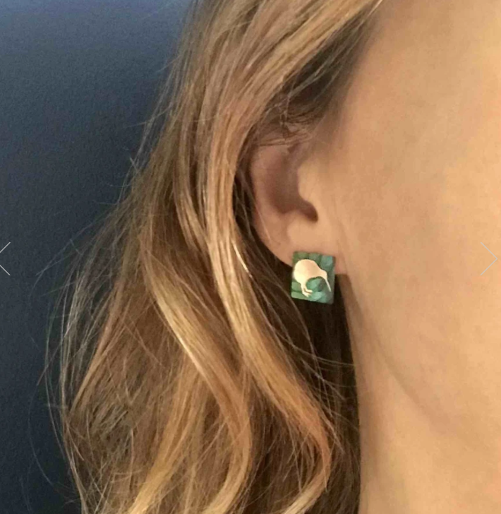 Koru Chain Drop Earrings Set, S/Steel Studs, Tribal Earth