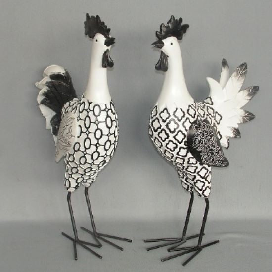 Chooks Black & White 38cm Set of 2