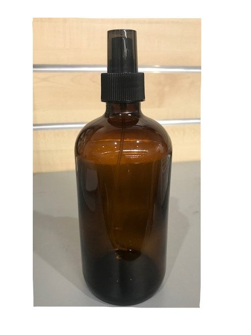 Boston 500ml Amber Bottle W Black Fine Mist Spray