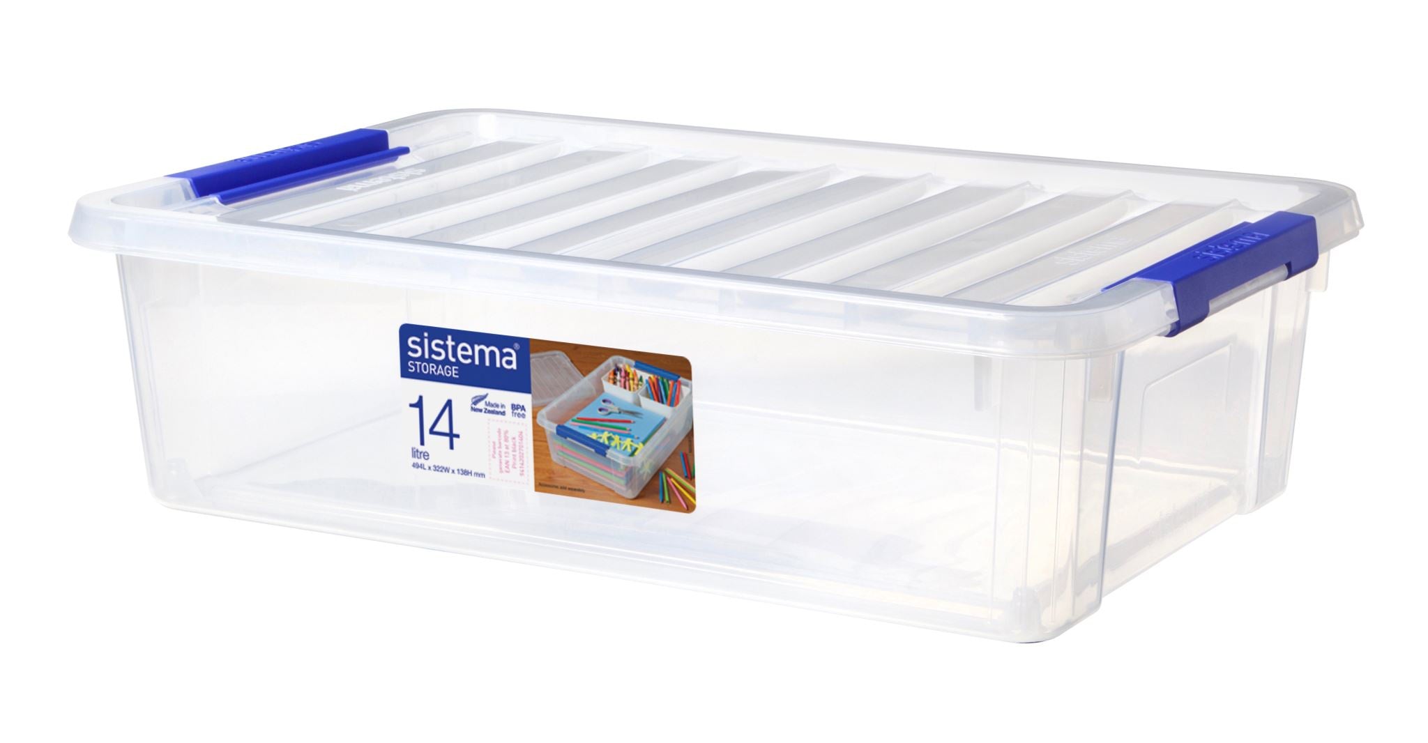 14L Storage Bin & Lid Nested Sistema