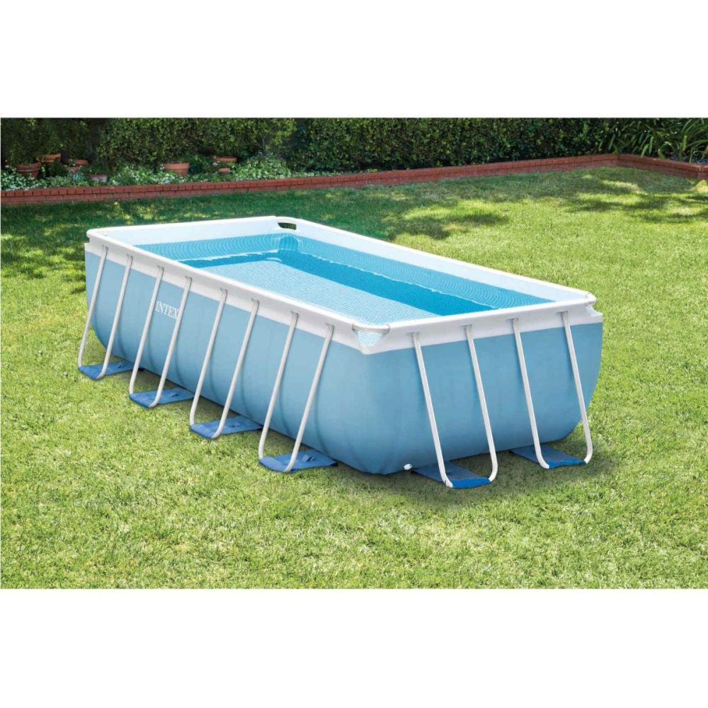 Intex Prism Frame Rectangular Pool Set 13ft (400cm x 200cm x 100cm / 1 ...