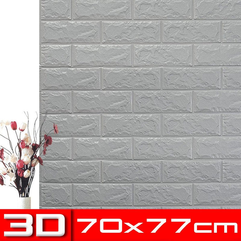 7mm Wall Tile Sticker Sheet - Grey