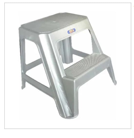 Two Step Stool - Steel Grey