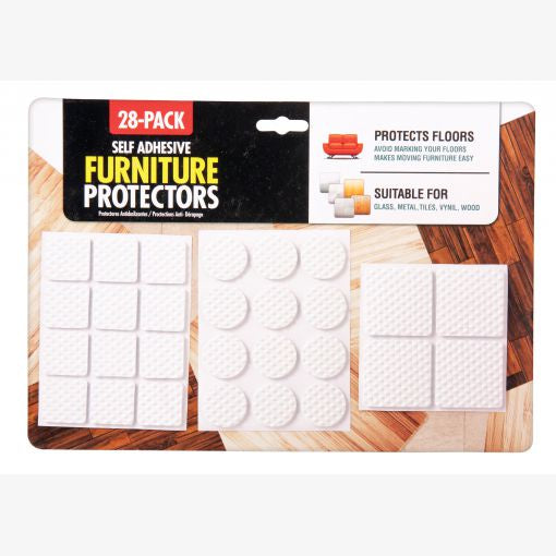 Skid Furniture Protectors Self Adhesive Pack 28