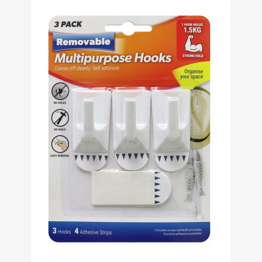 Hooks Removable 5cm 3Pk