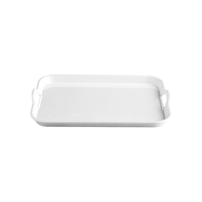 Jab White Handled Tray 38x28cm