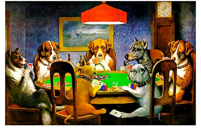 Puzzle 1000Pc Dogs Play Poker