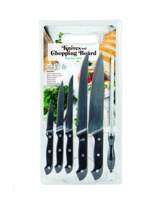 Knife & Chopping Board Set 7pc