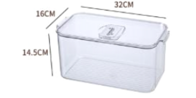 High Transparency storage box with lid (33.5x16.5x15 cm)