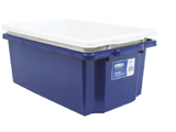 Fish Bin with Lid, 52 Lit, Blue