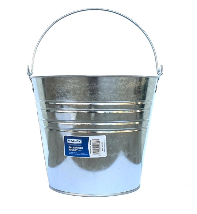 Malloy Bucket 12L Galvanised Bucket