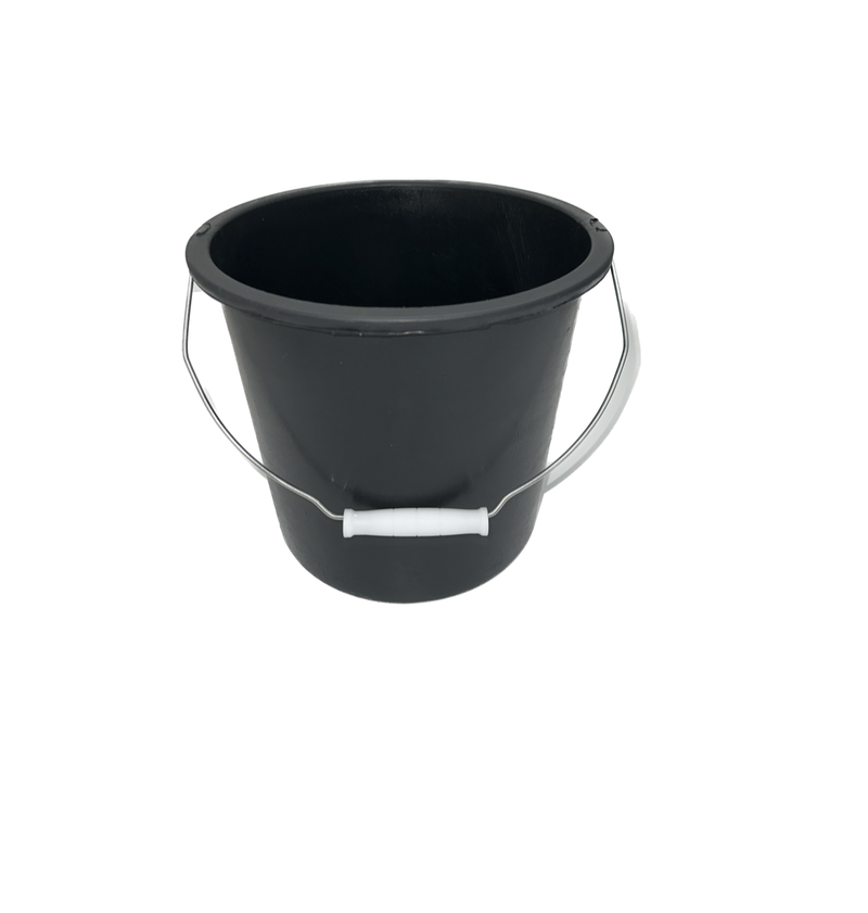 Bucket, with Wire Handle, 9 Lit, Black