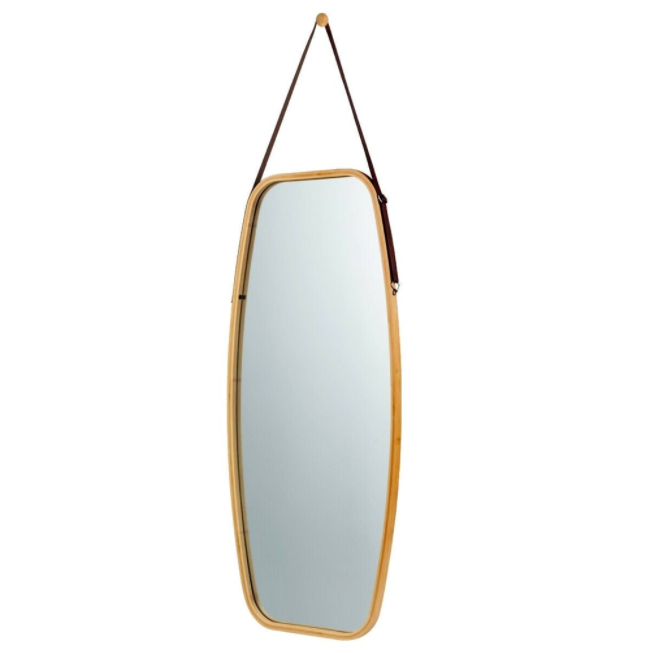 Bamboo Oval Mirror