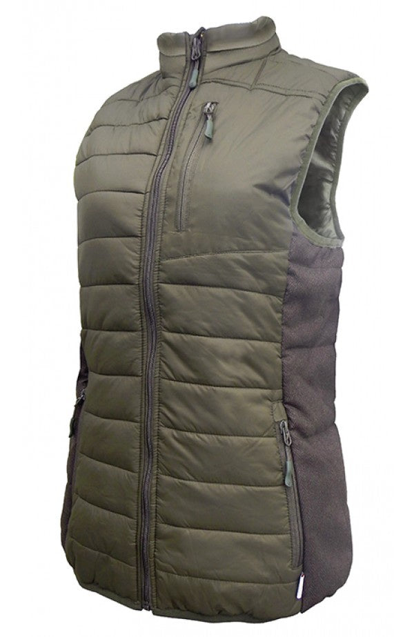 Women's Mossburn Green Insulated Vest Small