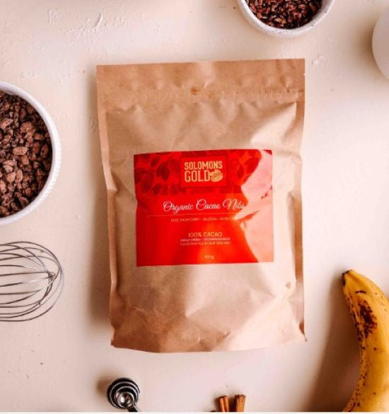 500g 100% Cacao Roasted Nibs Certified Vegan