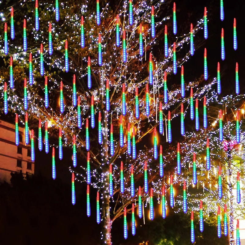 50cm Navidad Meteor Shower Solar LED String Lights Christmas Decorations Outdoor