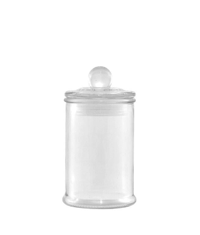 Strge Jar W/Glass Lid Sml 11x6cm Glass