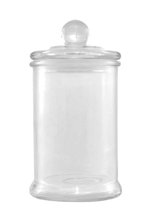 Strge Jar W/Glass Lid Lge 19x10cm Glass