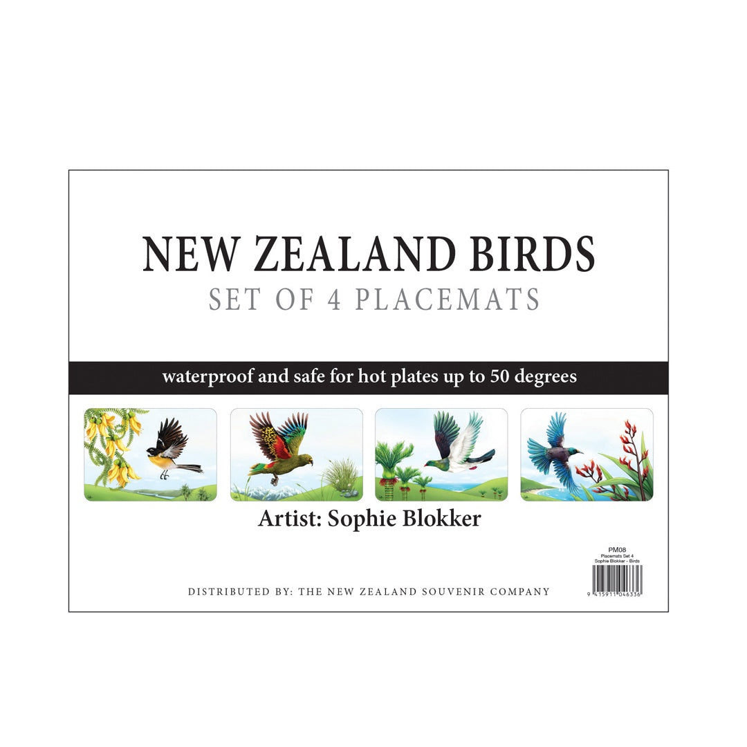 Placemat Set of 4 NZ Birds