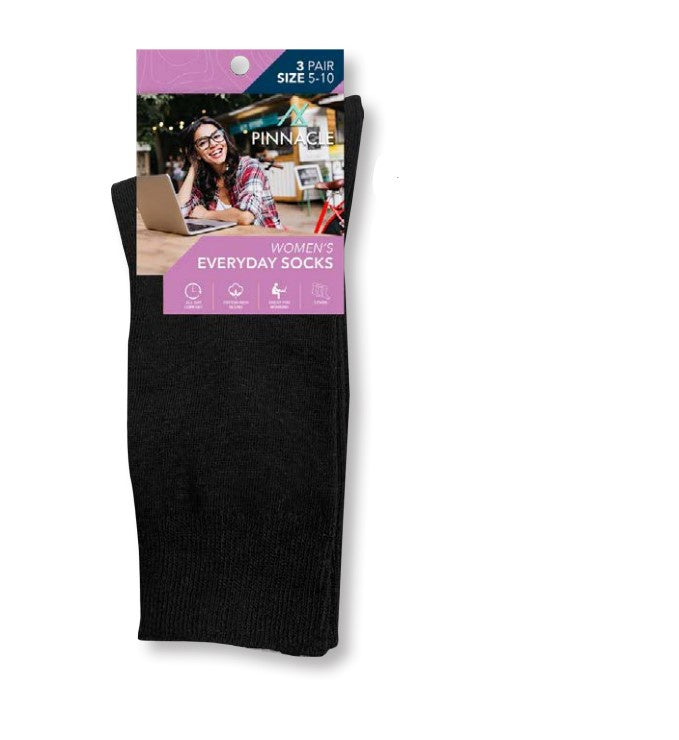 Women’s  Everyday Socks  Size 5-10,  3 Pack