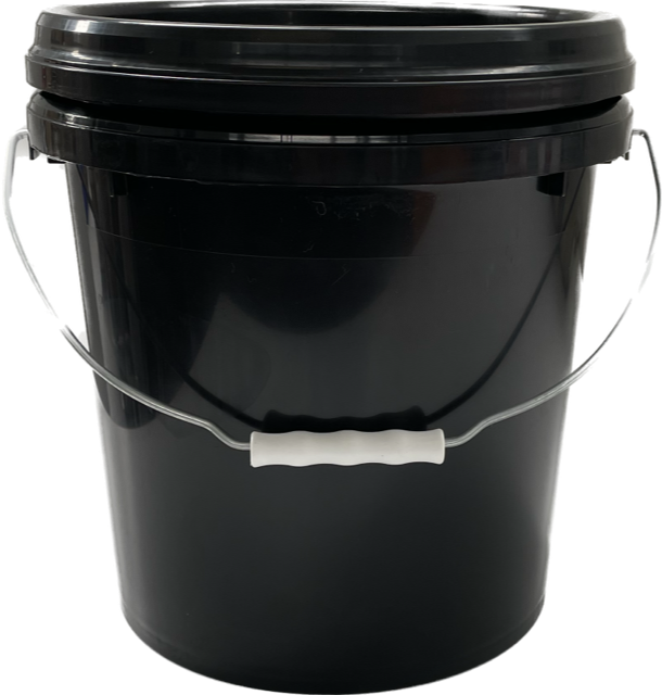 Top Pail, 10L Black W Lid