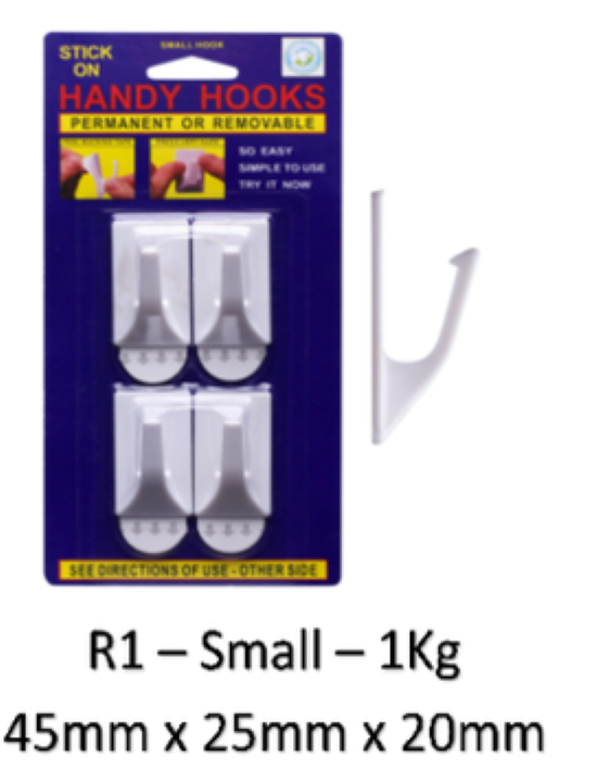 Permanent Hook - Small – 1Kg Card of 4