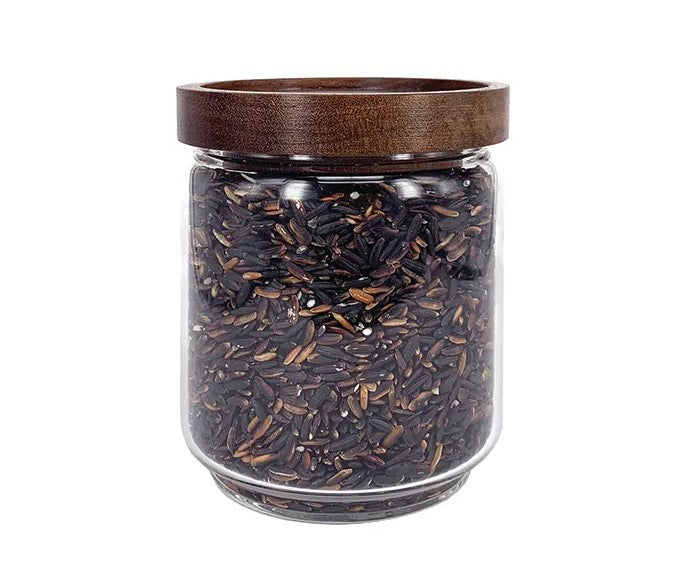 Dishy Glass Jar W Acacia Lid 500ml