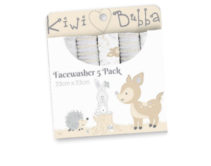 Facewasher 5 Pack