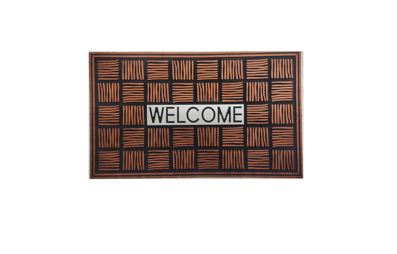 Painted Rubber Mat, Welcome (450mm x 750mm)