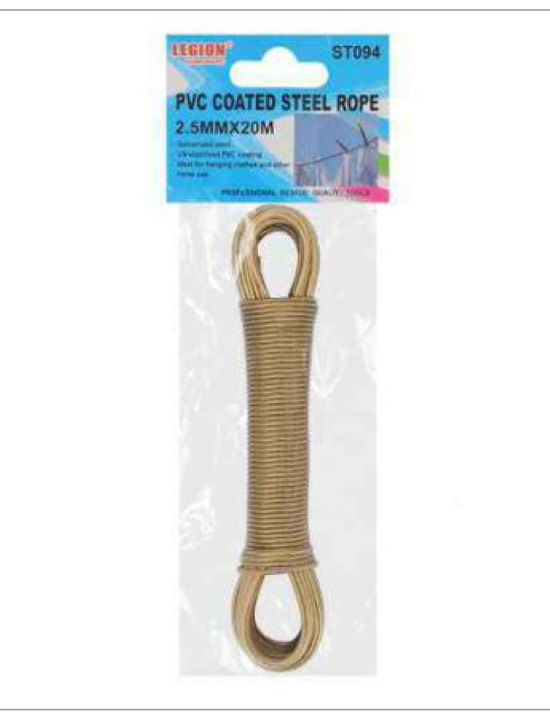 PVC Coated Steel Rope 20m