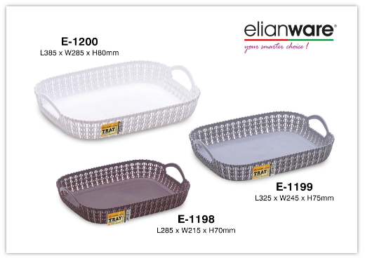 Tray with Handle 385 L x 285 W x 80 H mm