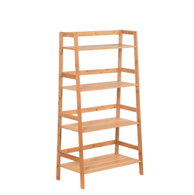 4-Tier Bamboo Rack/ Ladder Shelf