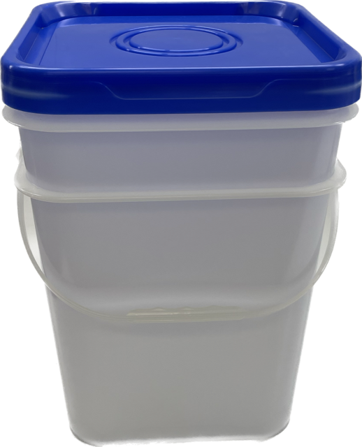 Space Saver, 10L White with Blue Lid