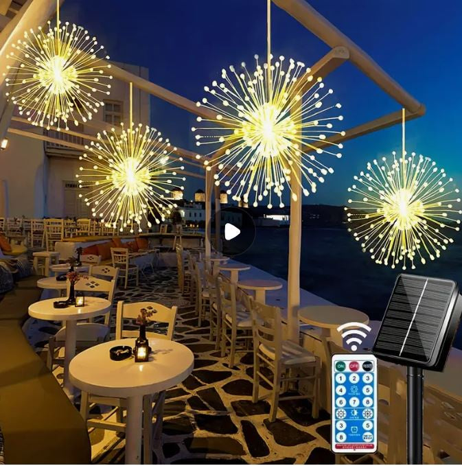 Suspended Solar Fireworks Light