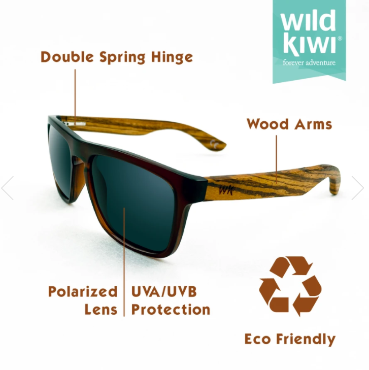 Sunglasses, Zebra Wood