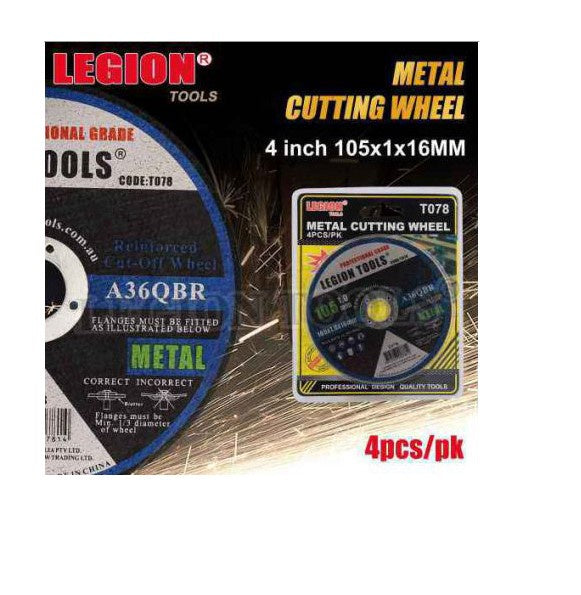 Metal Cutting Wheel 4" 105x16mm