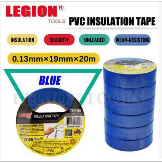 Blue Electric PVC Tape 20M