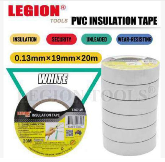 White Electric PVC Tape 20M