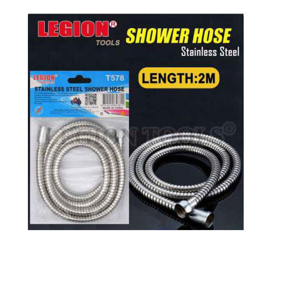 Legion Shower Hose Stainless Steel 2.0m