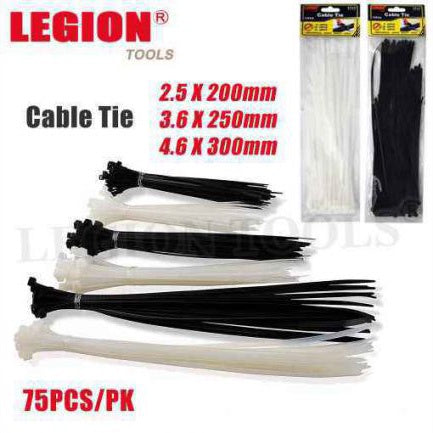 Cable tie 200/250/300mm 75pcs/pack