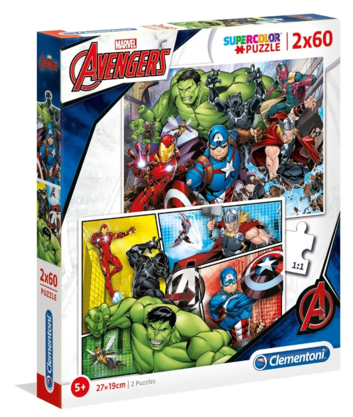 SUPER COLOUR: 2 X 60pc Avengers - Marvel