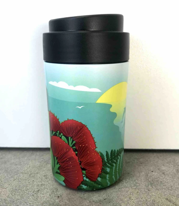 Vacuum Cup, S/S 350ml Insulated Hot, or Cold VW Kombie, Wild Kiwi