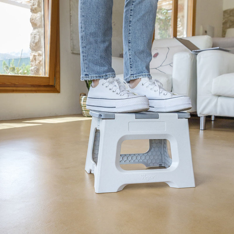 Zeroline Grey Foldable Stool, 23cm (150kg)