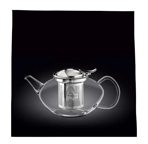 Thermo-Glass Tea Pot 650ml Belly S/S Lid